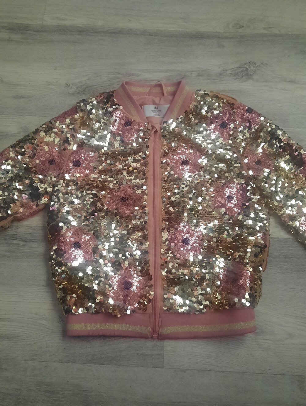 Girls' Pink Sequin Bomber Jacket - H&M